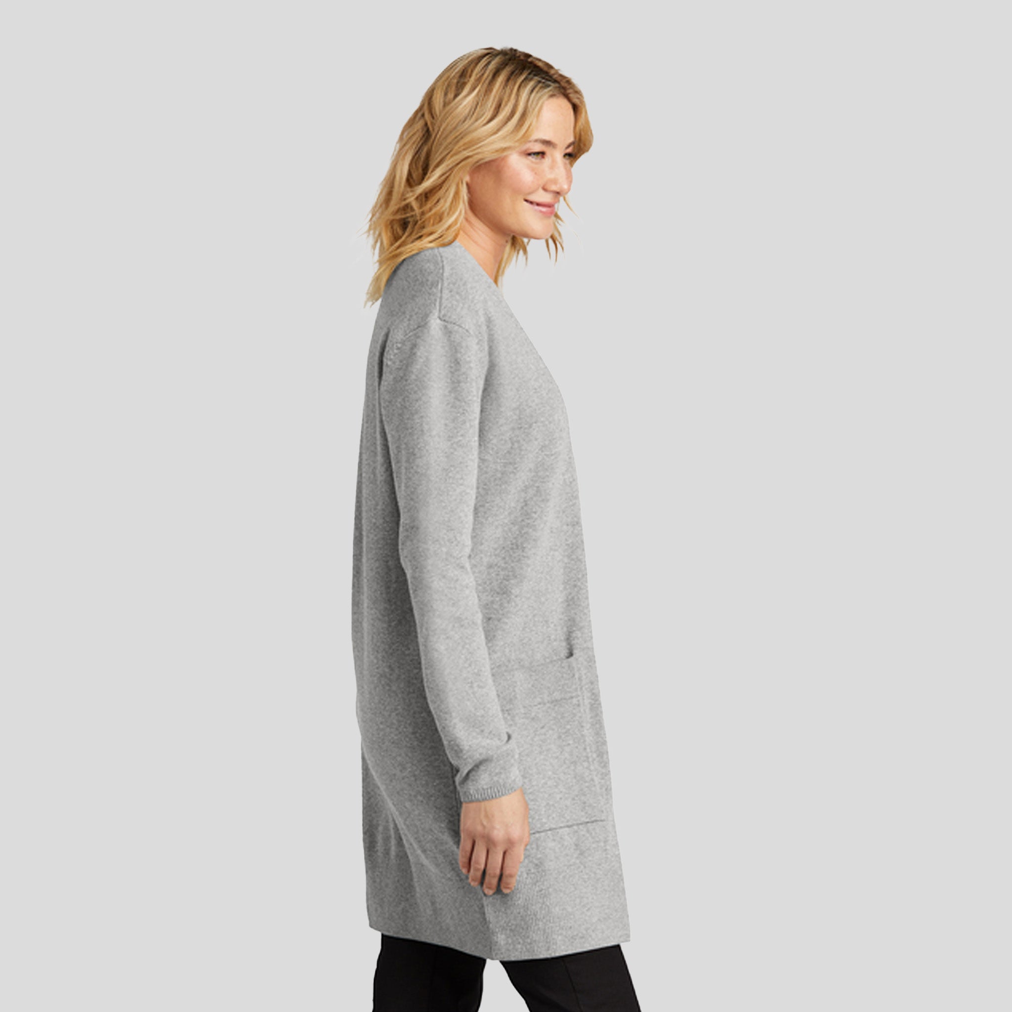 Women’s Open-Front Cardigan Sweater | Gusty Grey Heather