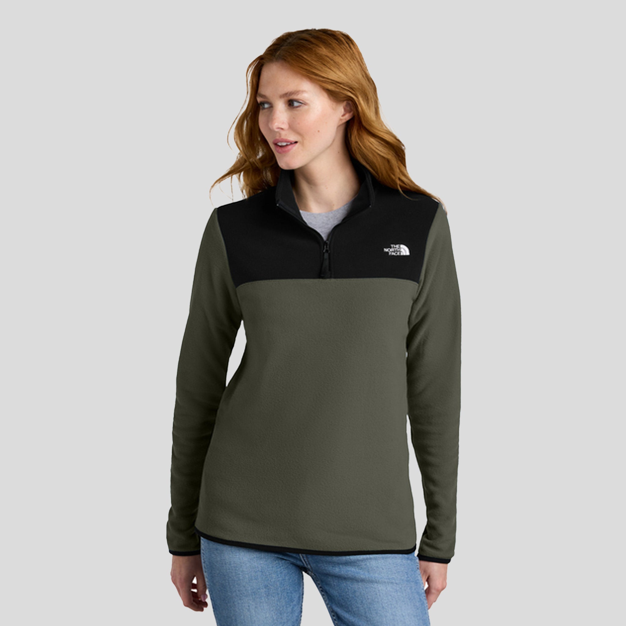 Women's Glacier 1/4-Zip Fleece | New Taupe Green/TNF Black