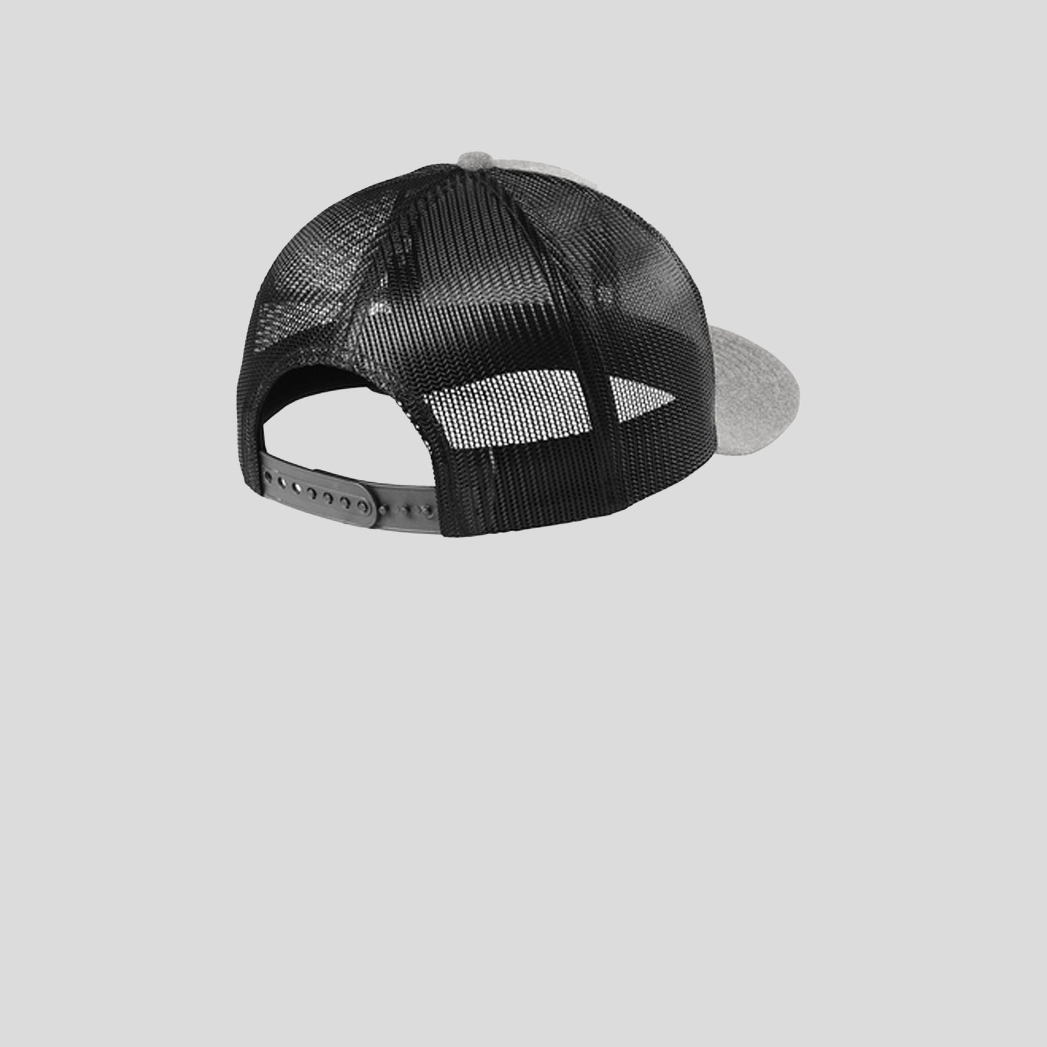 Snapback Low Profile Trucker Cap | Heather Grey/Black