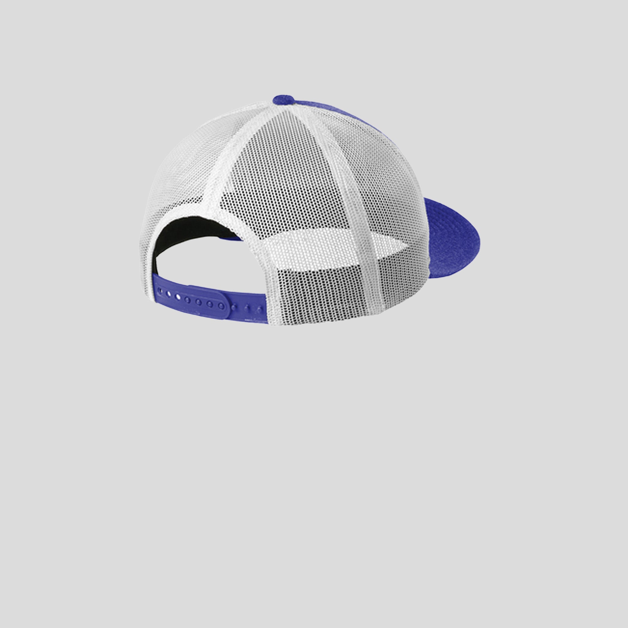 Snapback Low Profile Trucker Cap | Heather Royal/White