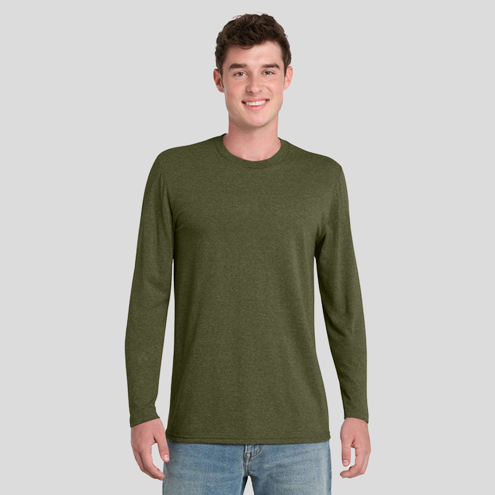 Tri-Blend Long Sleeve Tee | Military Green Heather