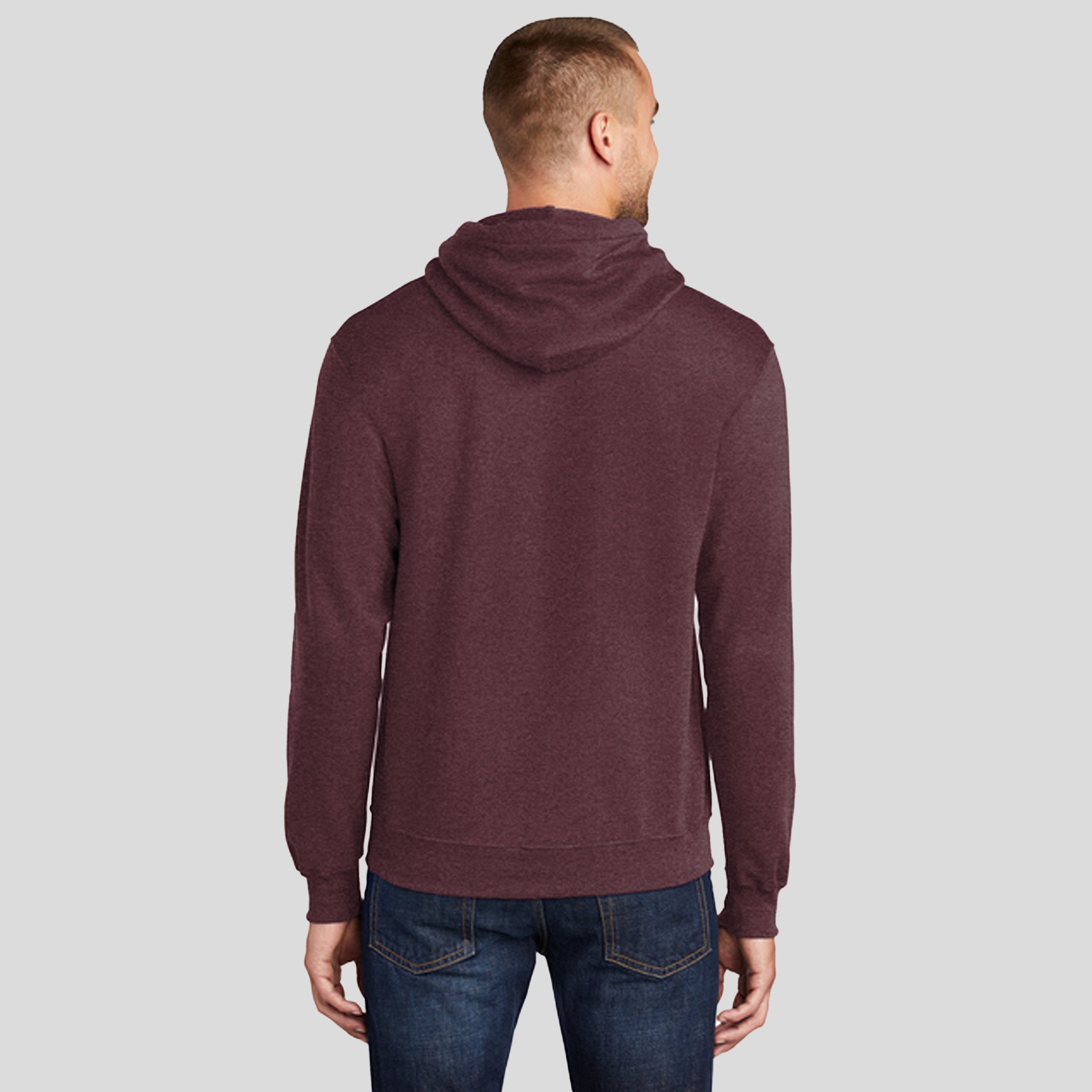 Core Fleece Pullover Hooded Sweatshirt | Heather Athletic Maroon