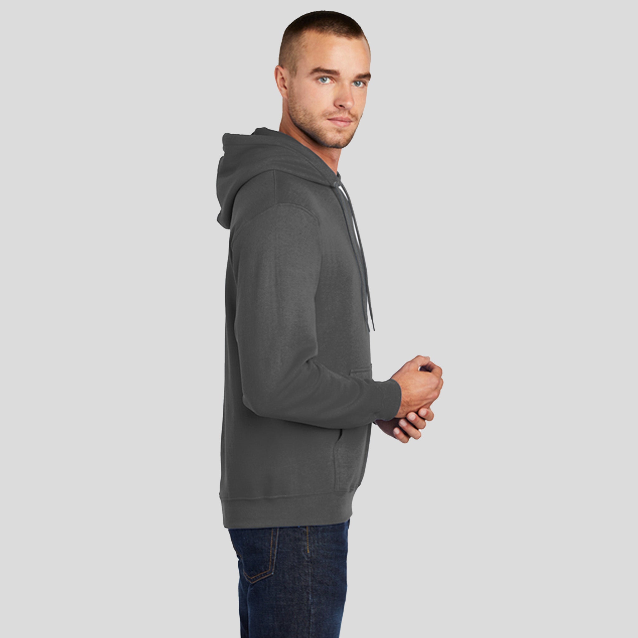Core Fleece Pullover Hooded Sweatshirt | Coal Grey