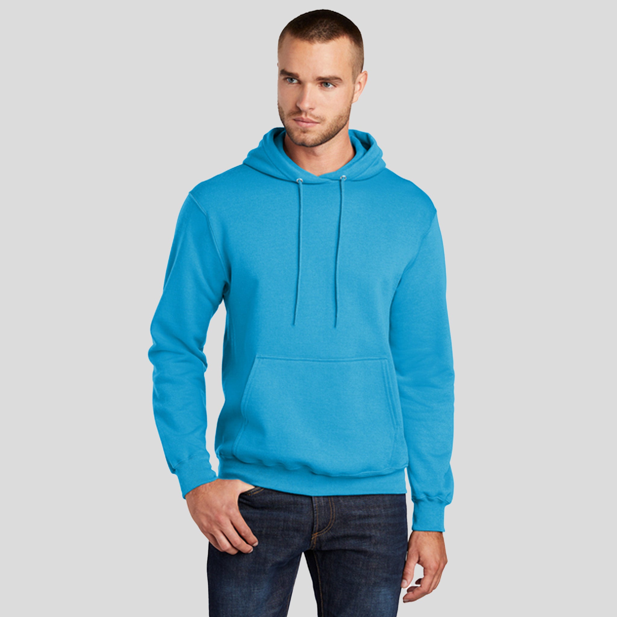 Core Fleece Pullover Hooded Sweatshirt | Neon Blue
