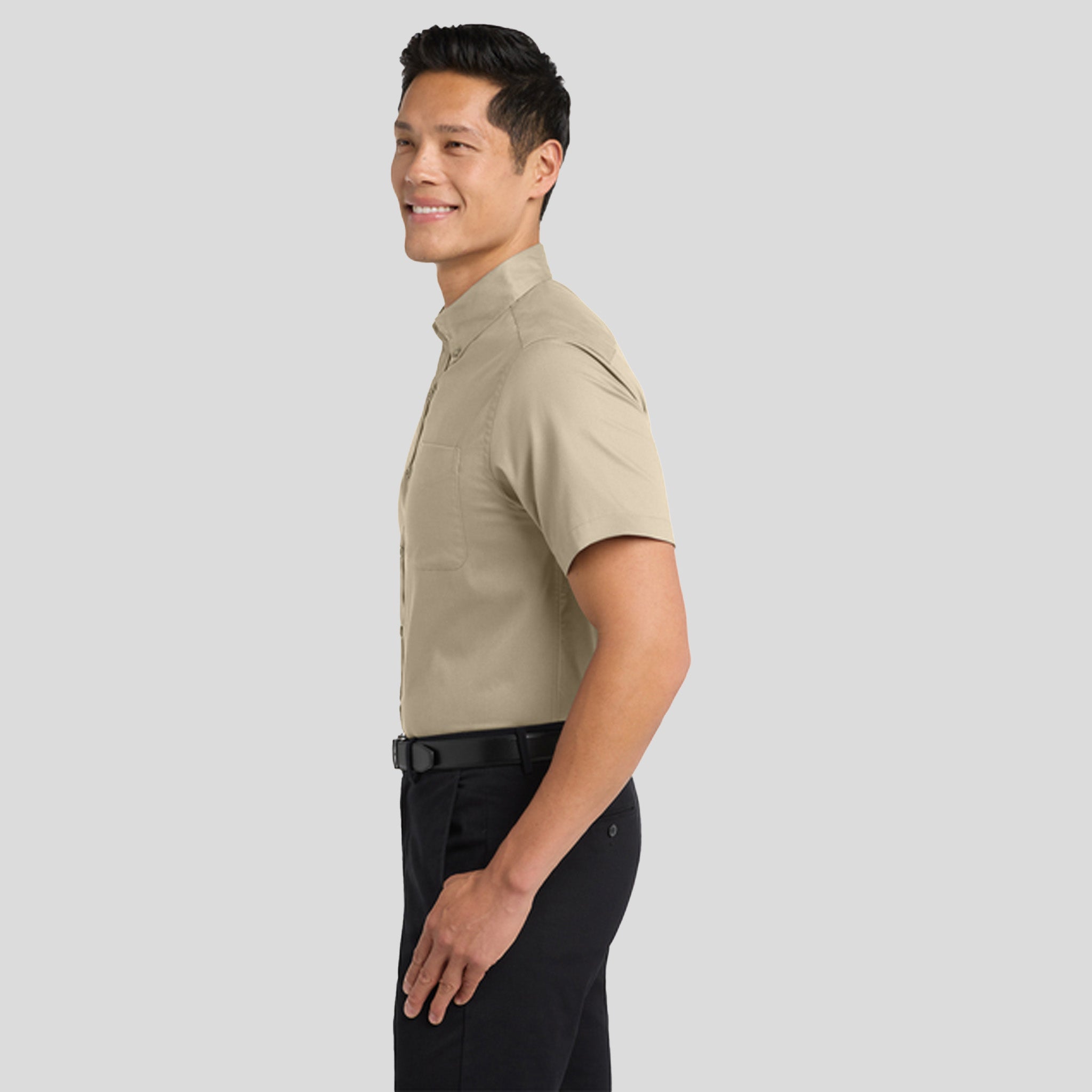 Short Sleeve Easy Care Shirt | Stone