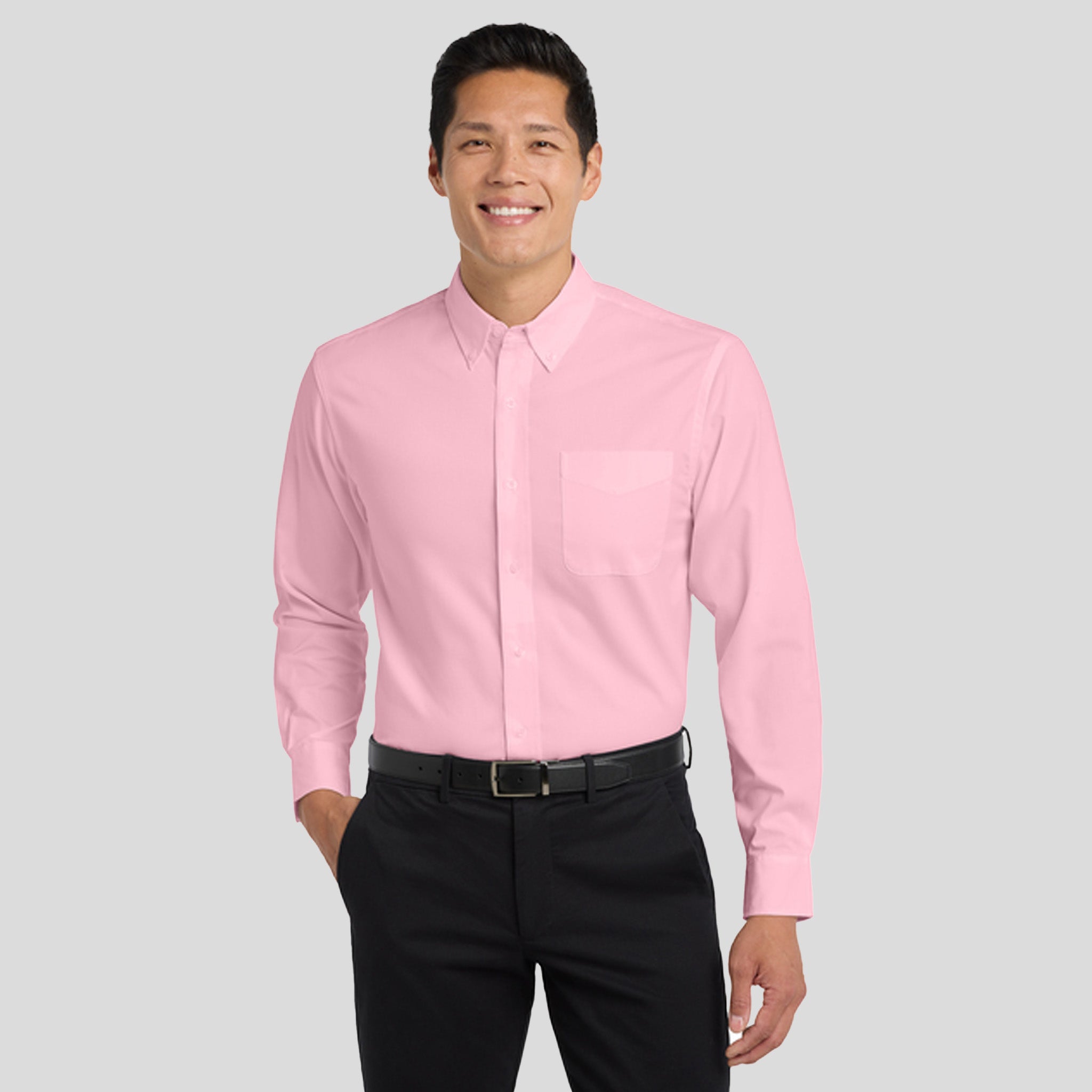 Long Sleeve Easy Care Shirt | Light Pink