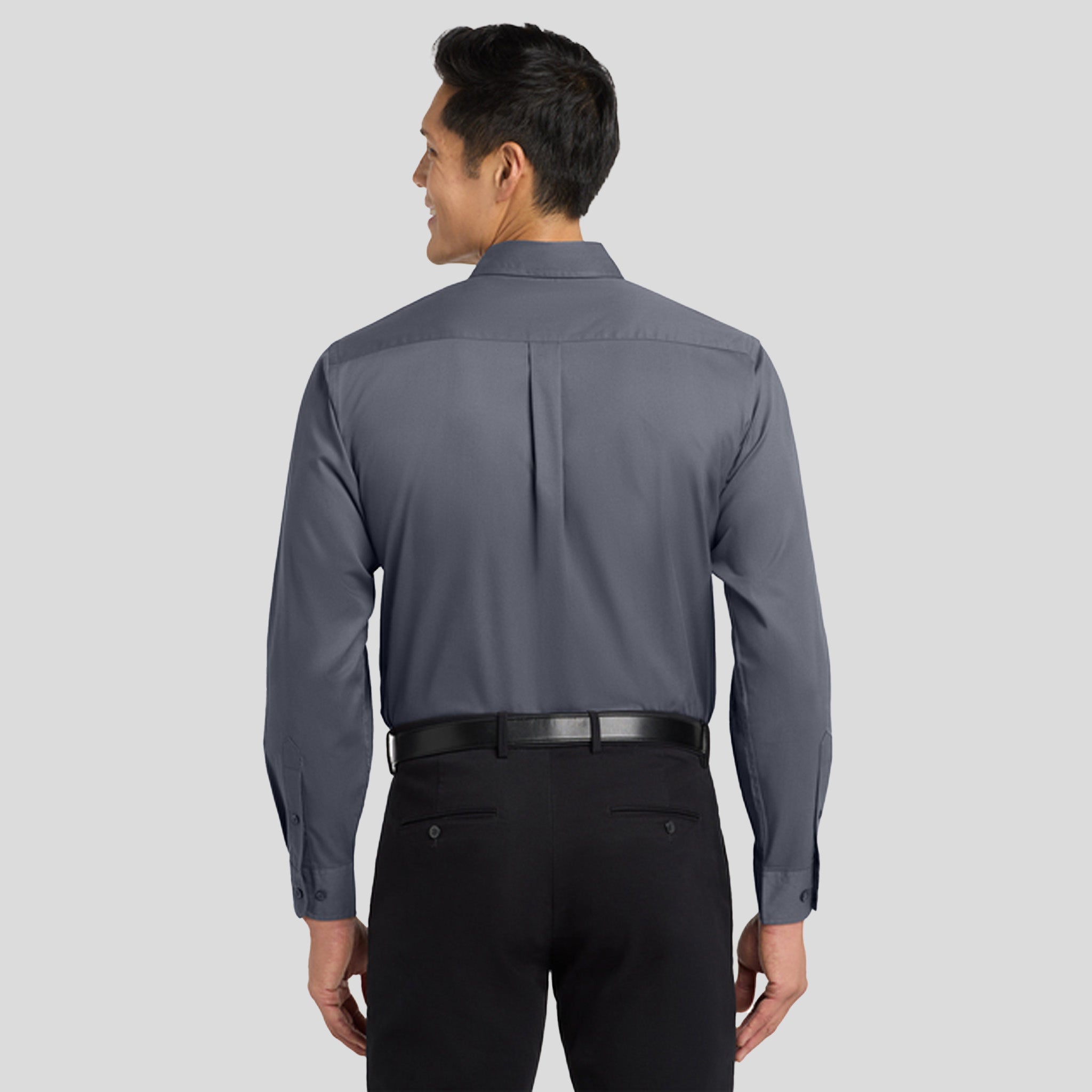 Long Sleeve Easy Care Shirt | Steel Grey/Light Stone