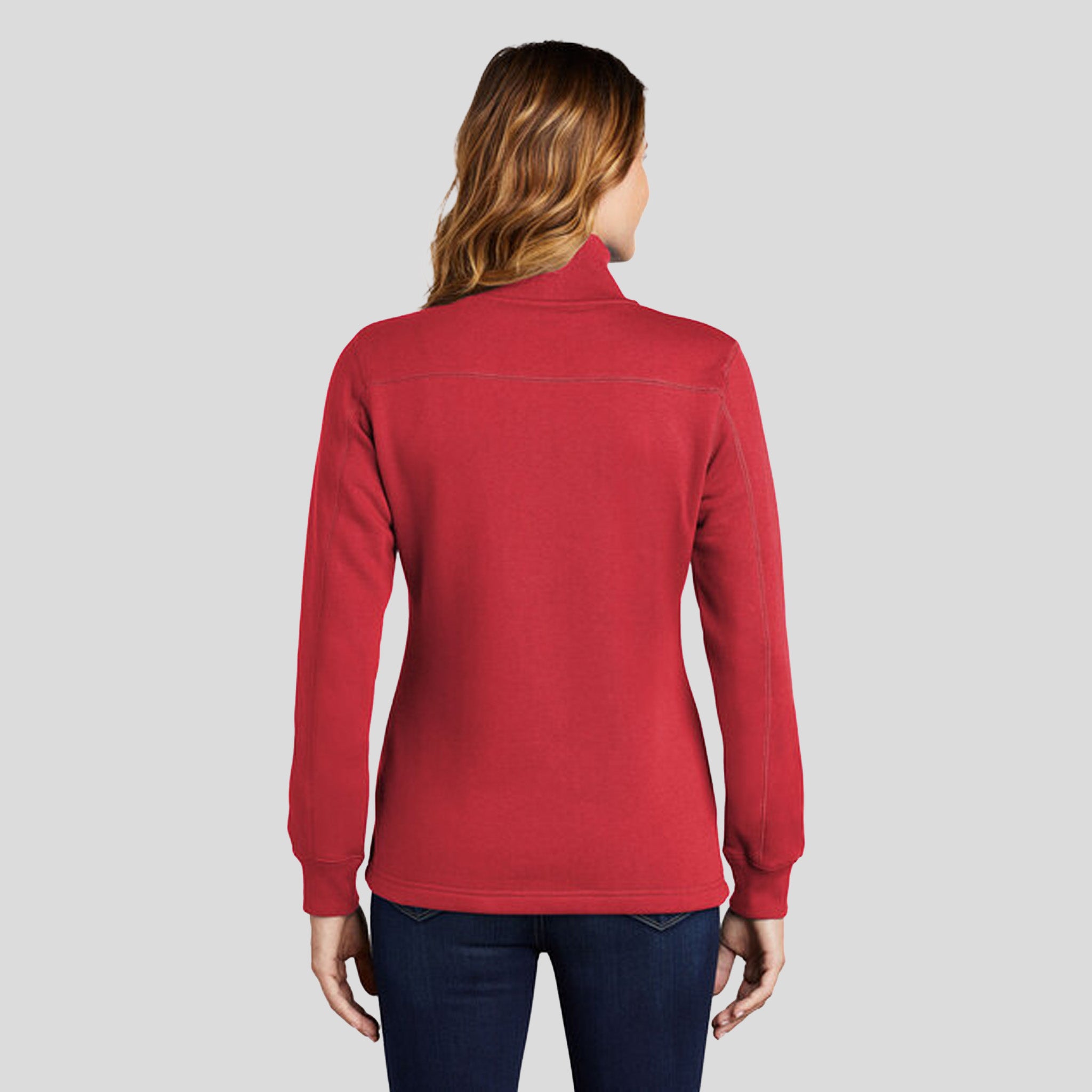 Women's 1/4-Zip Sweatshirt | Red