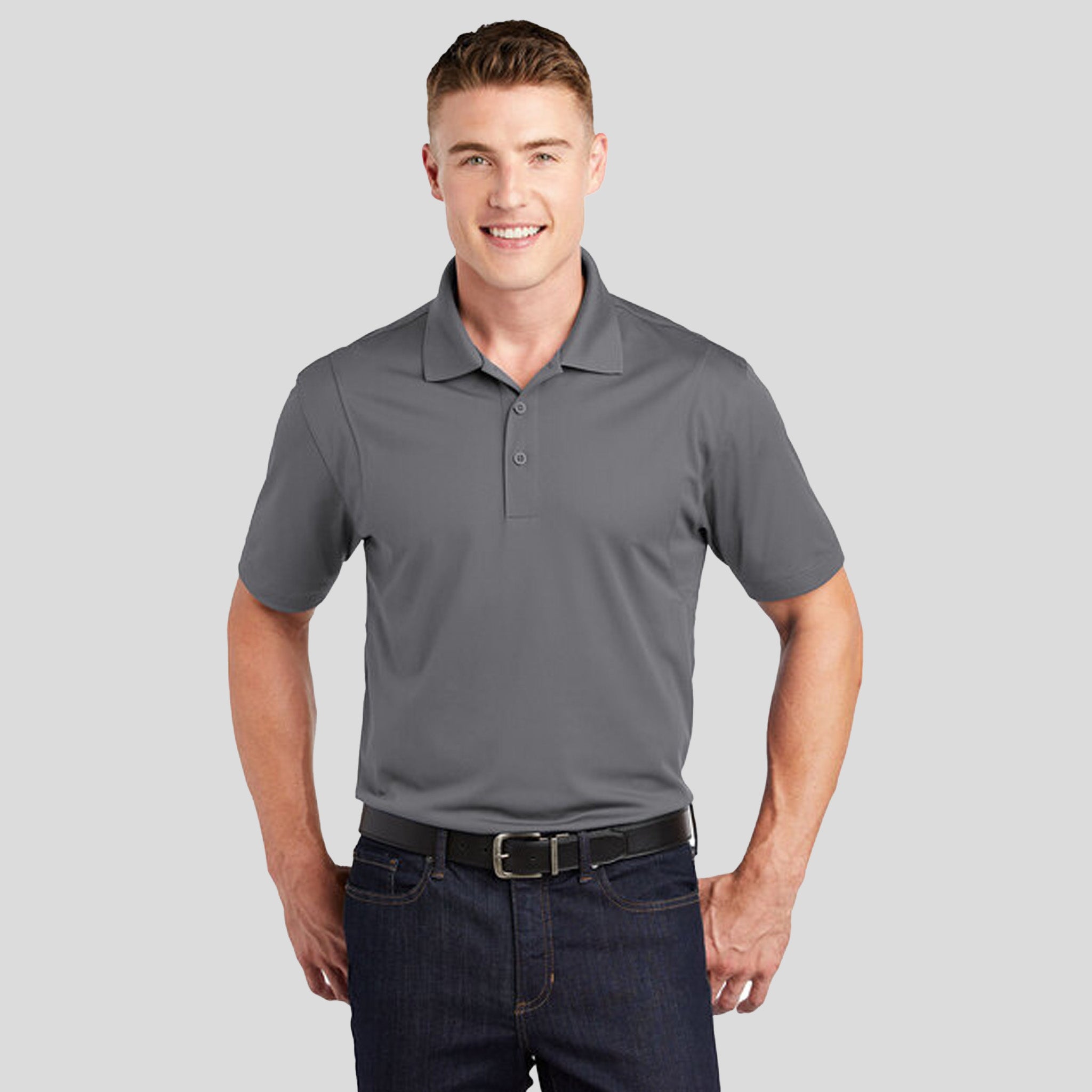 Micropique Sport-Wick® Polo | Grey Concrete