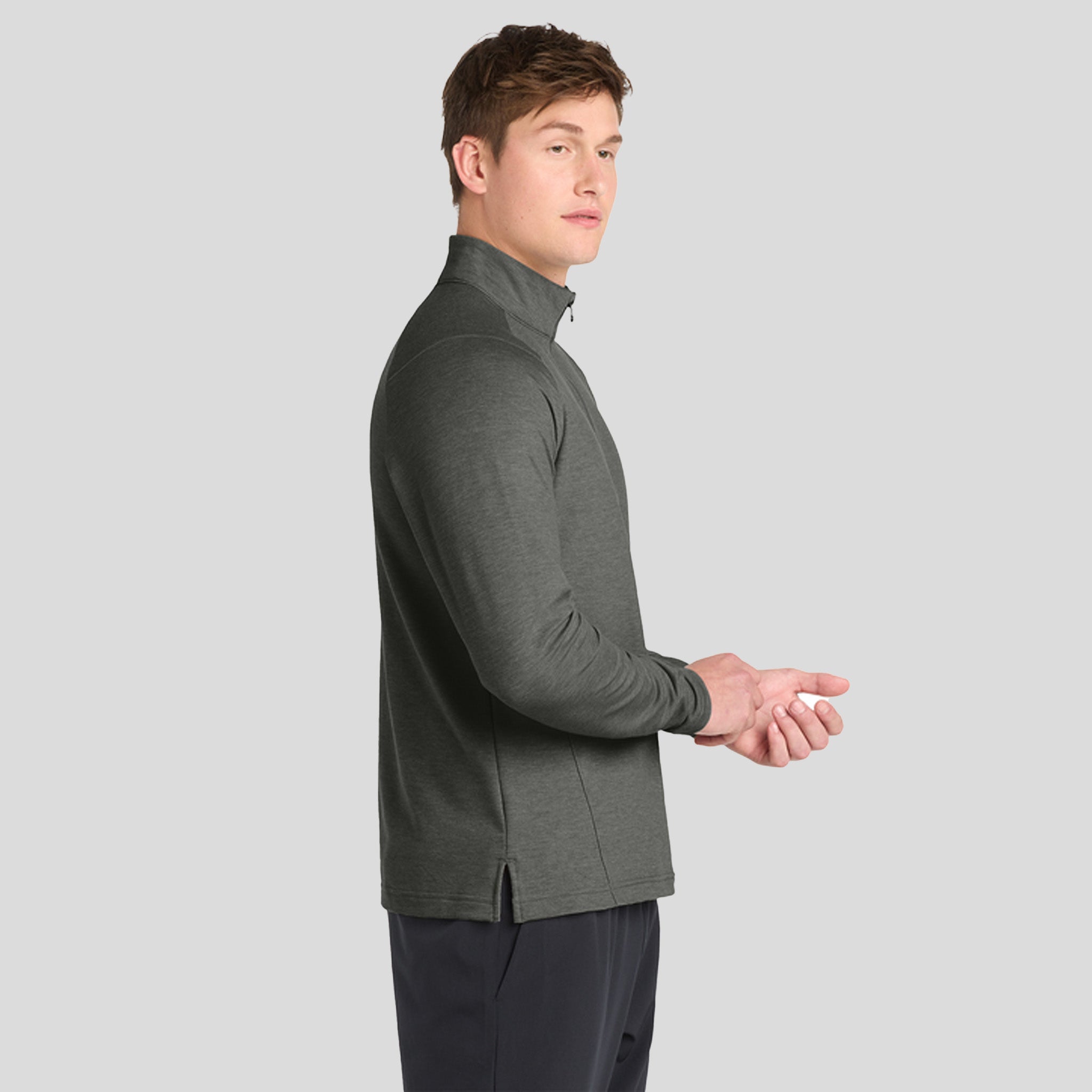 Men's Sport-Wick® Flex Fleece 1/4-Zip | Dark Grey Heather