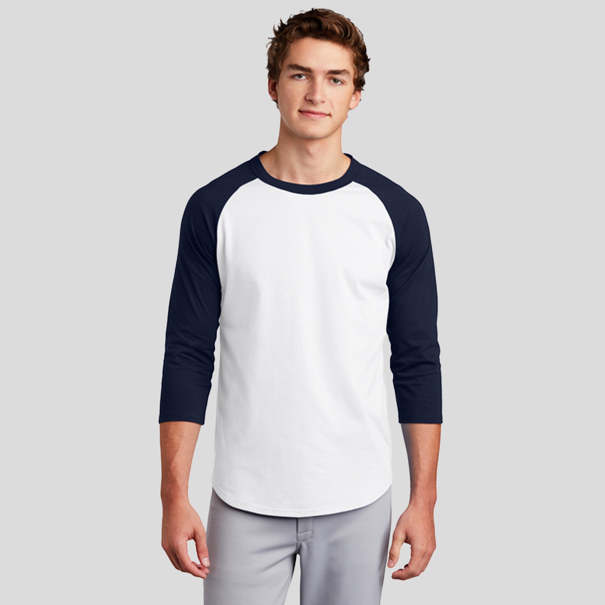 Colorblock Raglan Jersey | White/Navy
