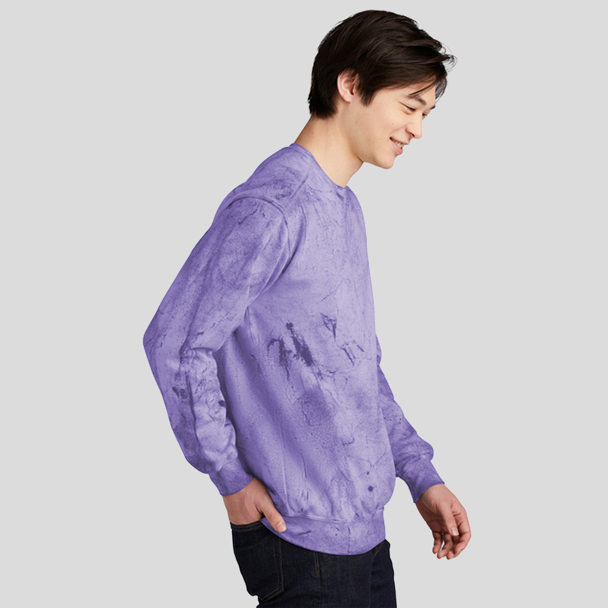 Color Blast Crewneck Sweatshirt | Amethyst