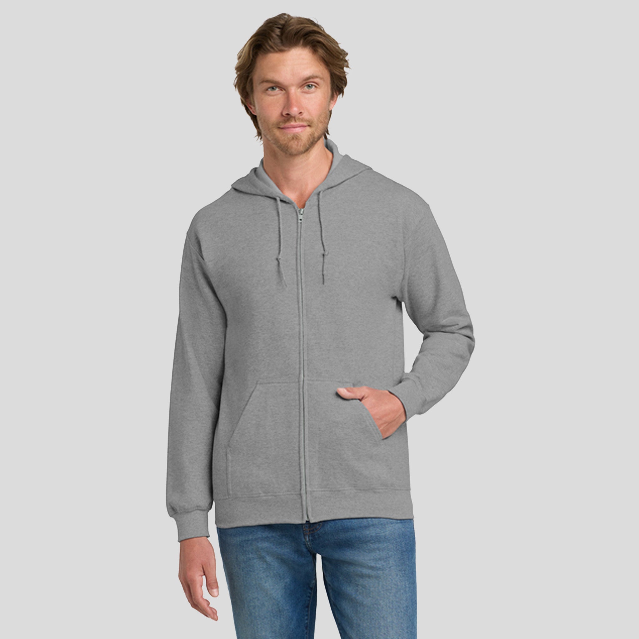 Heavy Blend™ Full-Zip Hooded Sweatshirt | Sport Grey