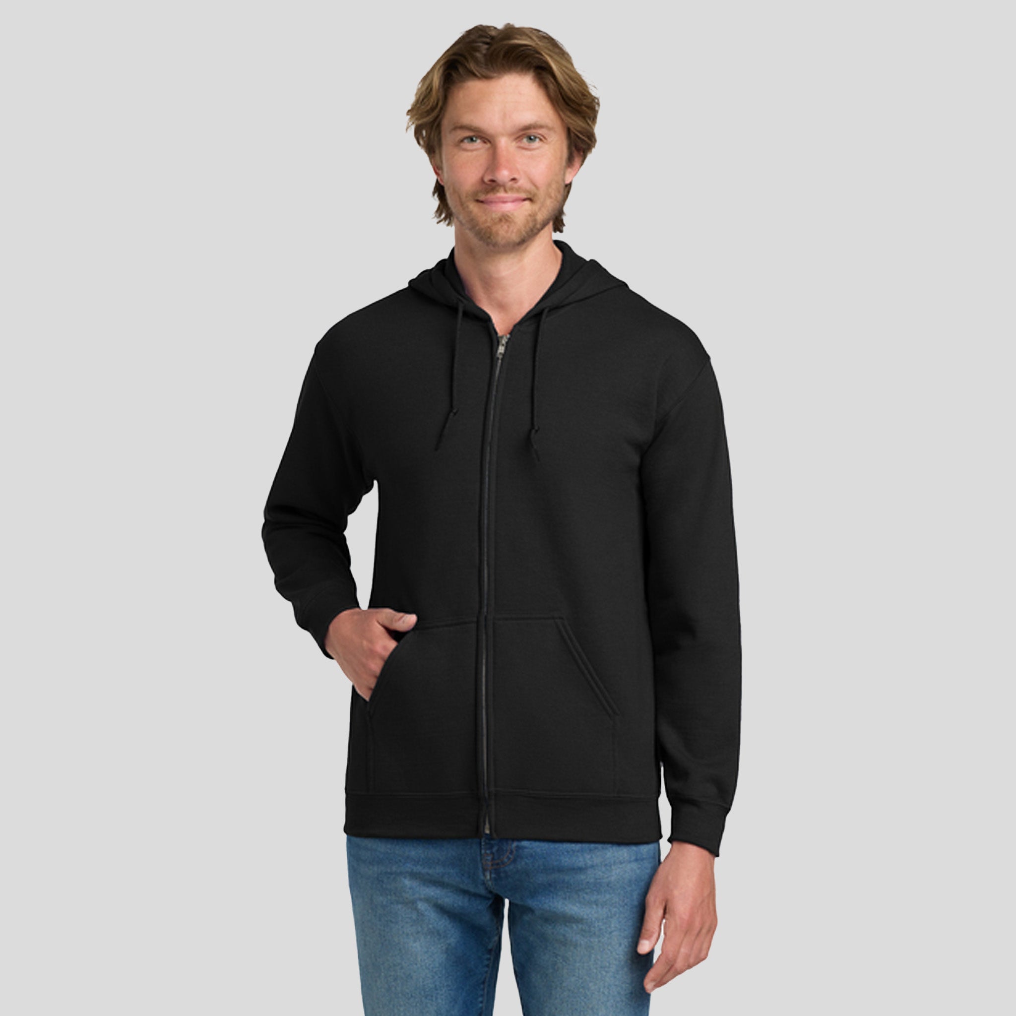 Heavy Blend™ Full-Zip Hooded Sweatshirt | Black