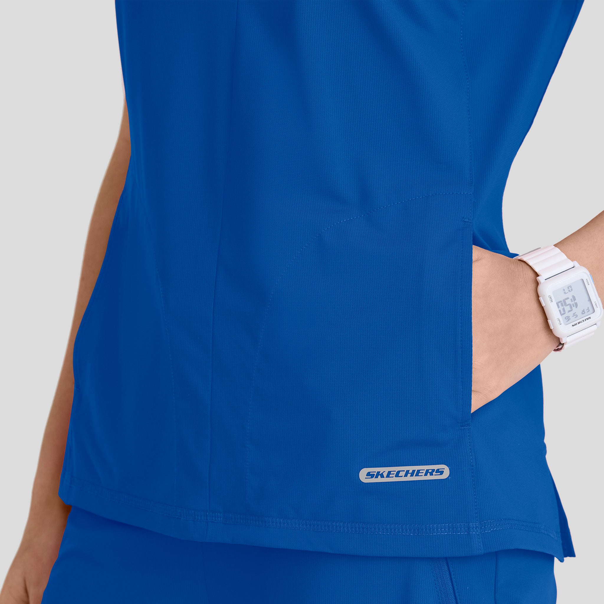 Glide 4 Pocket Banded Collar Top | Royal