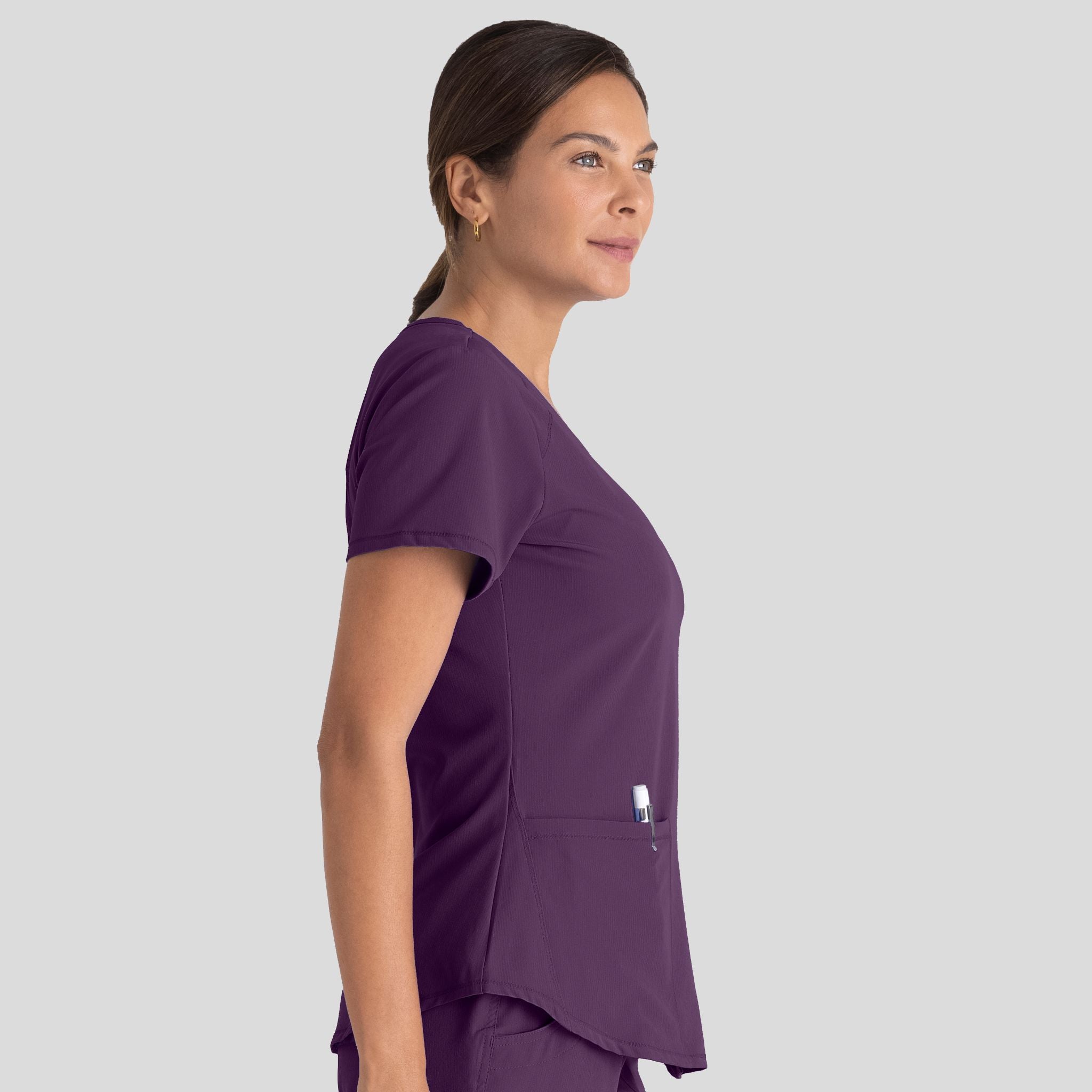 Breeze Scrub Top | Eggplant – Robert's Medical Uniforms