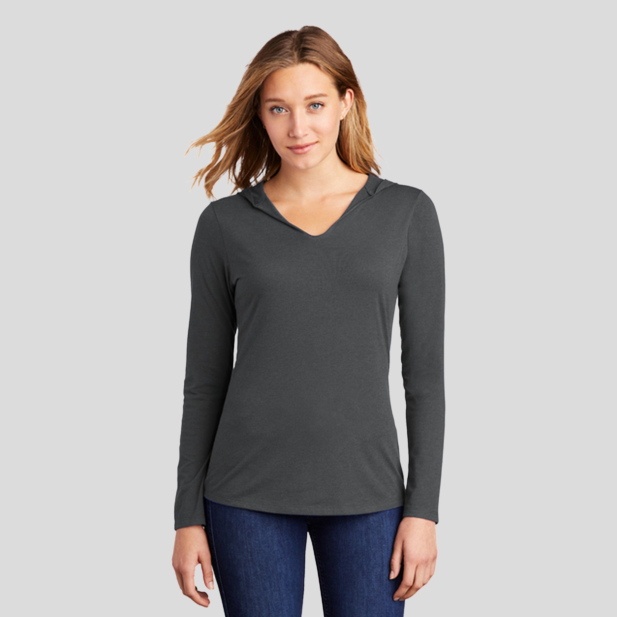 Women’s Perfect Tri ® Long Sleeve Hoodie | Charcoal