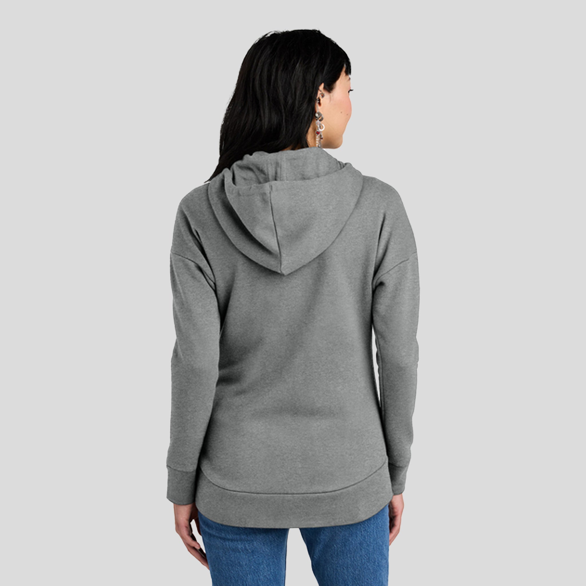 Women’s Perfect Weight® Fleece Drop Shoulder Full-Zip Hoodie | Heathered Steel