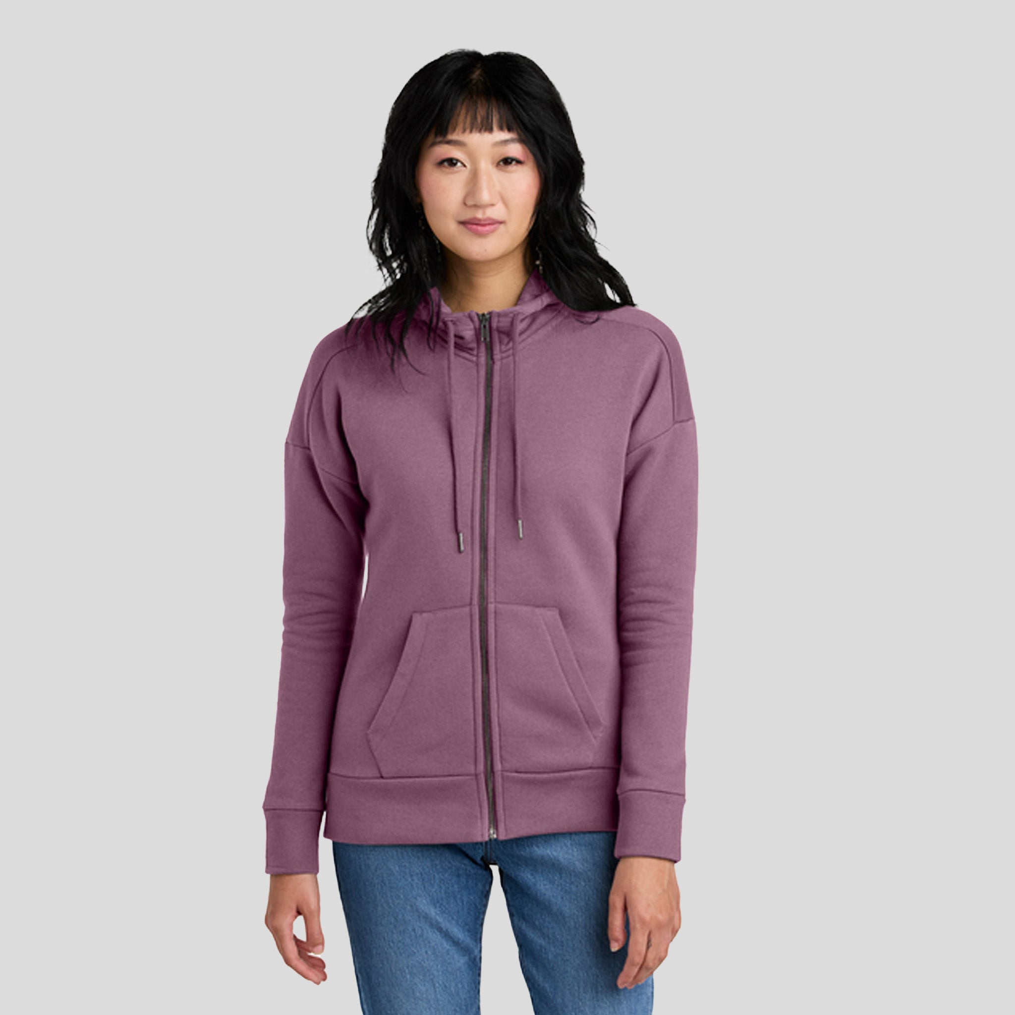 Women’s Perfect Weight® Fleece Drop Shoulder Full-Zip Hoodie | Orchid Haze