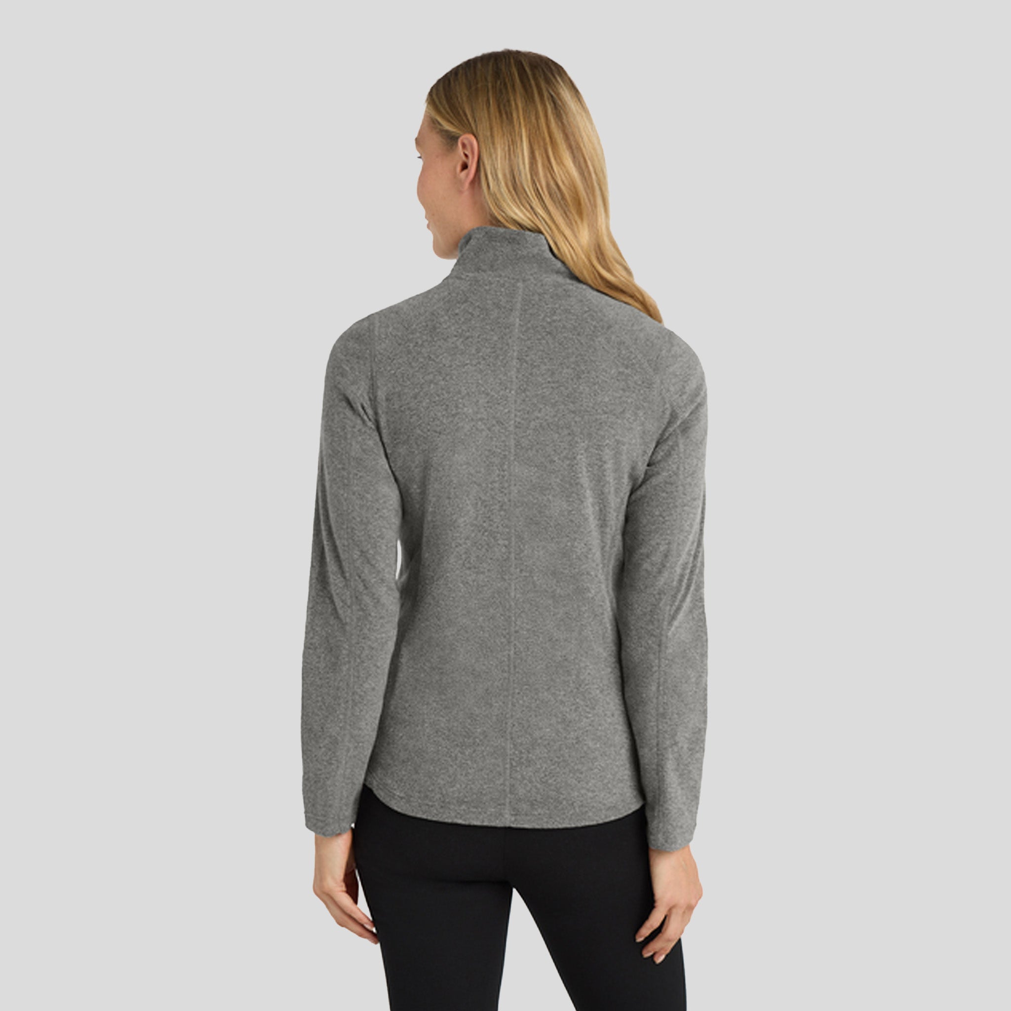 Women's Heather Microfleece Full-Zip Jacket | Pearl Grey Heather