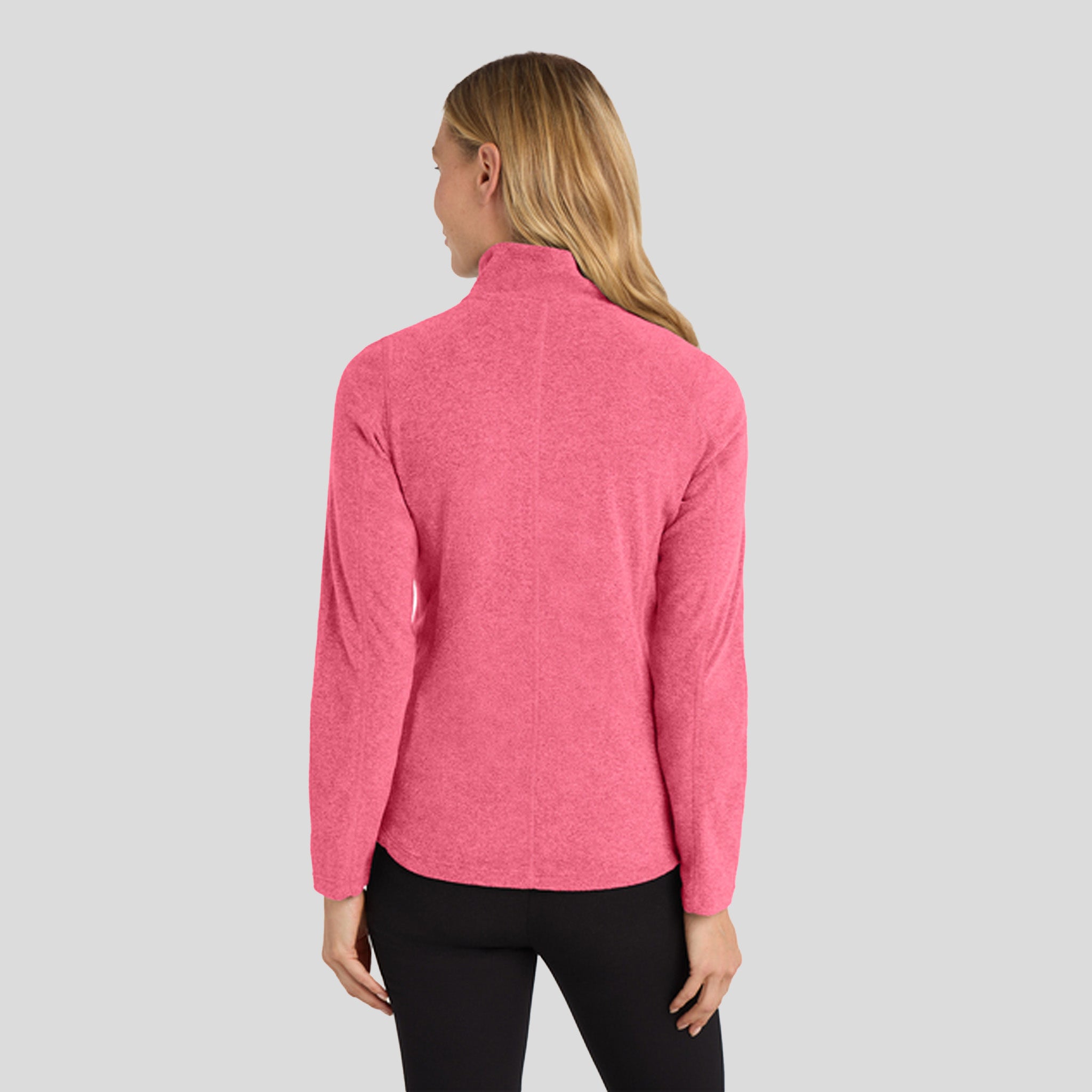 Women's Heather Microfleece Full-Zip Jacket | Pink Raspberry Heather