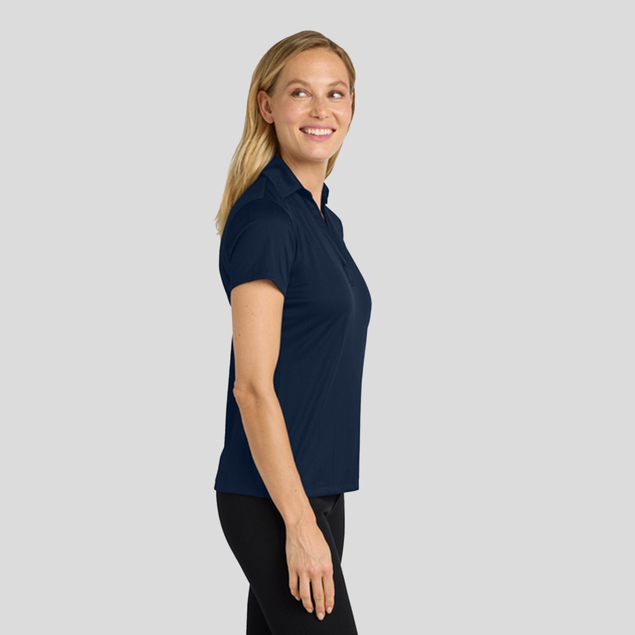 Women's Performance Fine Jacquard Polo | True Navy