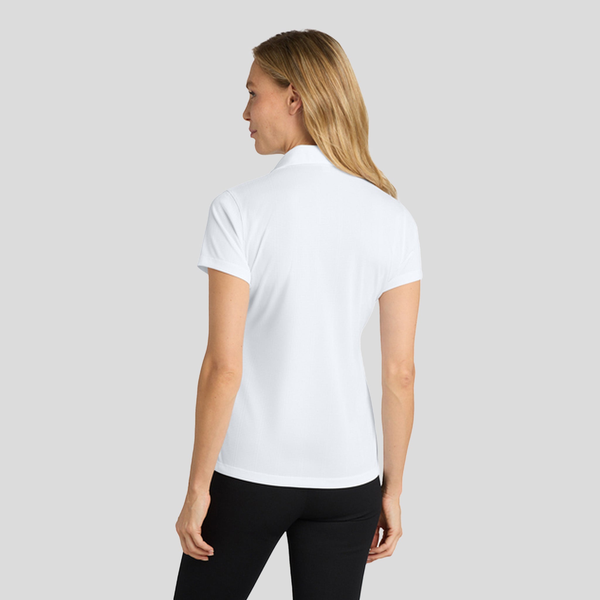 Women's Performance Fine Jacquard Polo | White