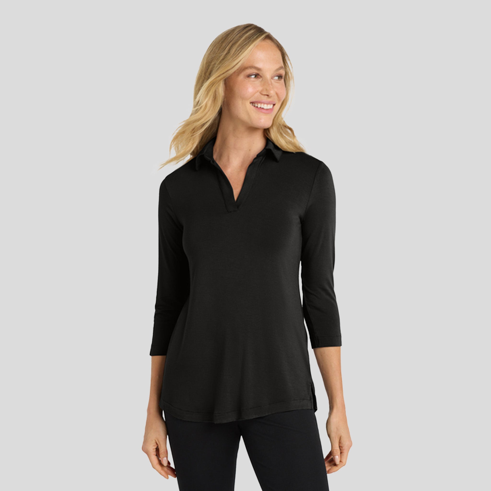 Women's Luxe Knit Tunic | Deep Black