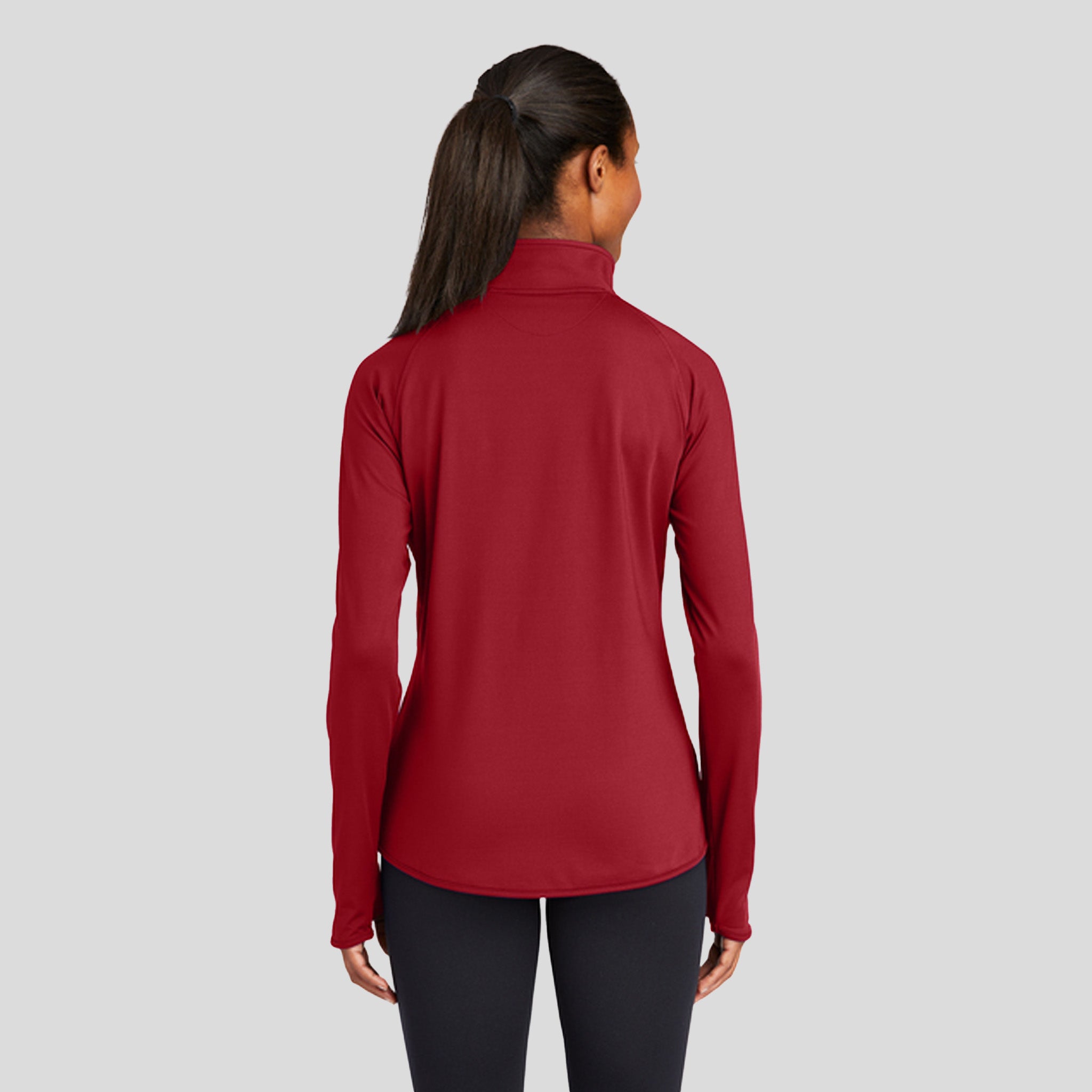 Women's Sport-Wick® Stretch 1/4-Zip Pullover | Deep Red