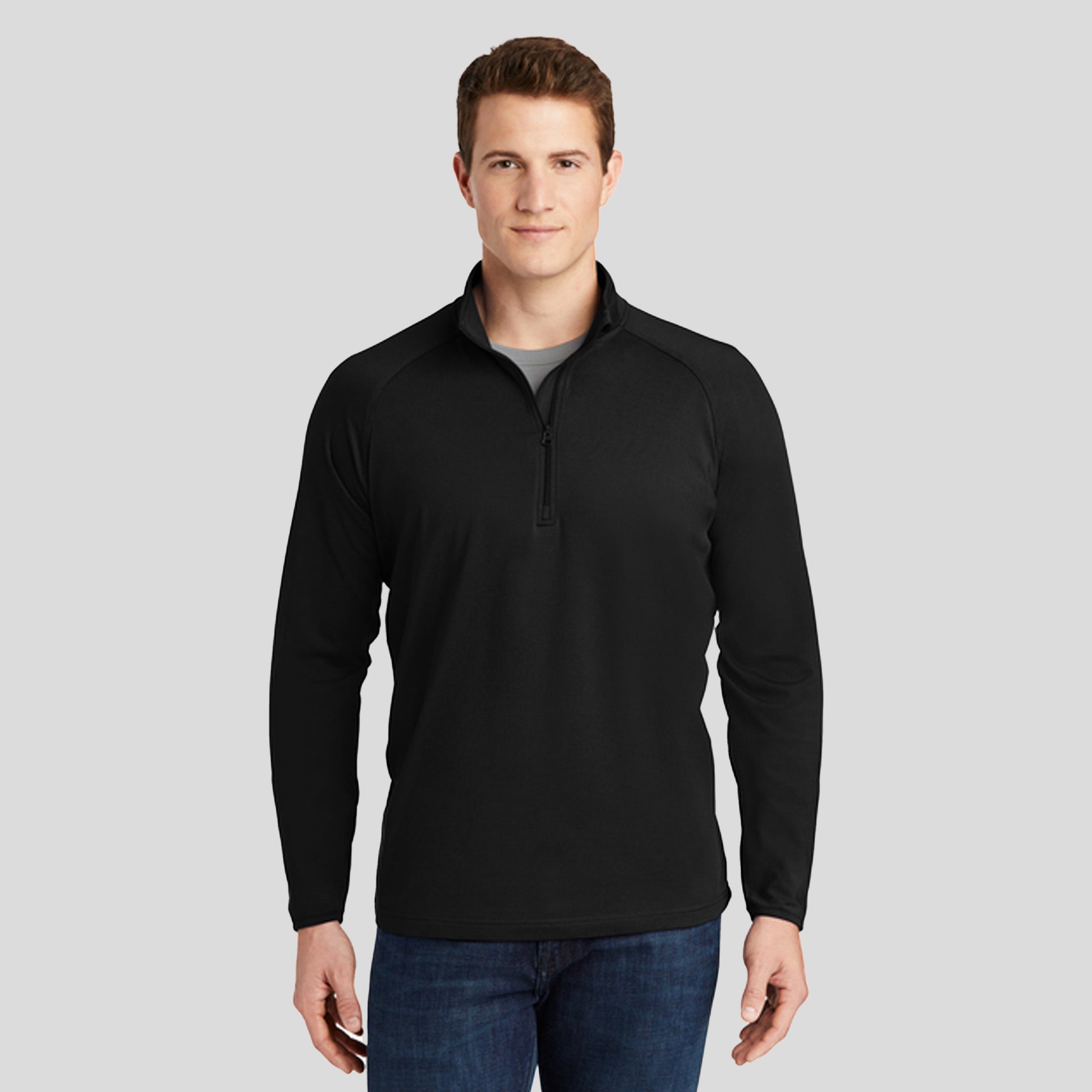 Sport-Wick® Stretch 1/4-Zip Pullover | Black