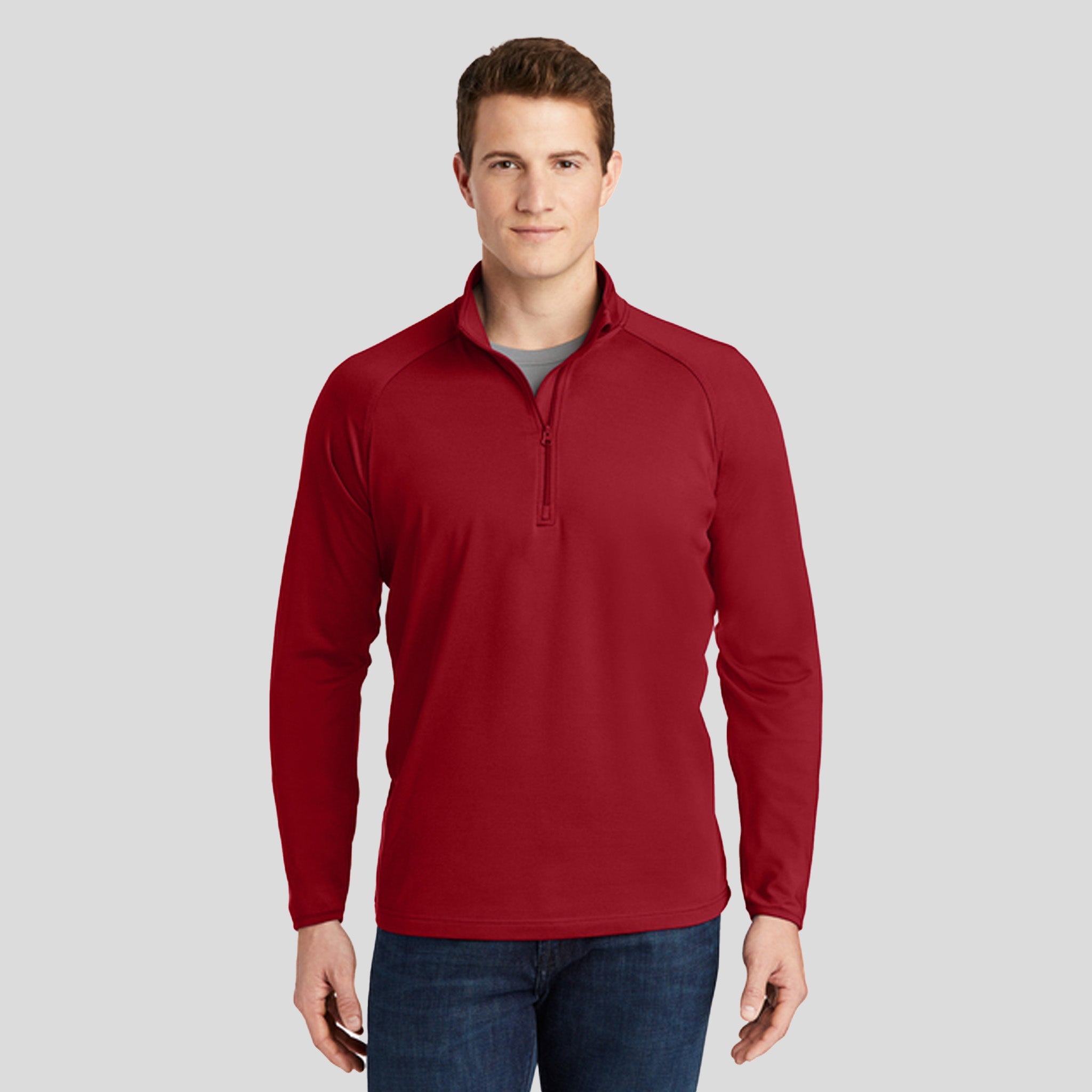 Sport-Wick® Stretch 1/4-Zip Pullover | Deep Red