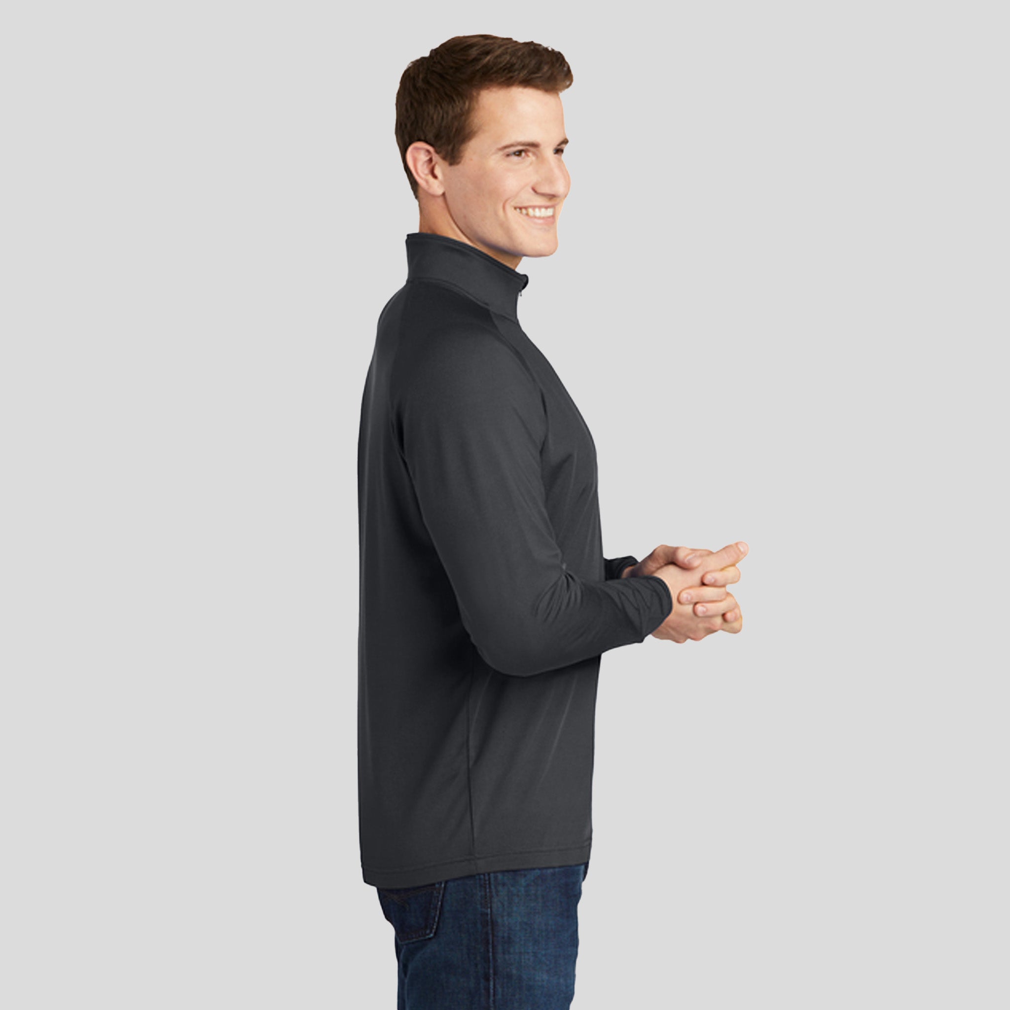 Sport-Wick® Stretch 1/4-Zip Pullover | Charcoal Grey