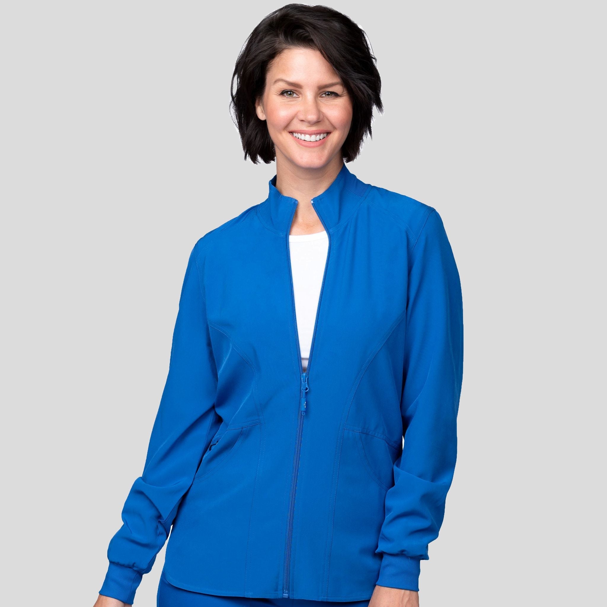 Niki Warm-Up Jacket | Royal – Robert's Medical Uniforms